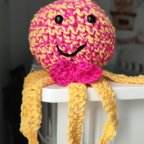 Handmade knitted octopus toy new