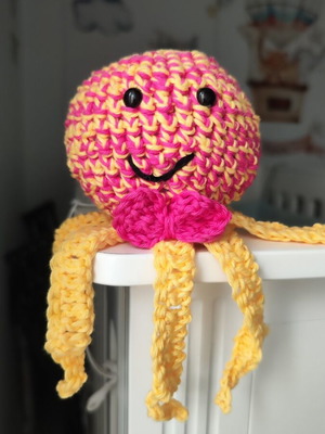 Handmade knitted octopus toy new