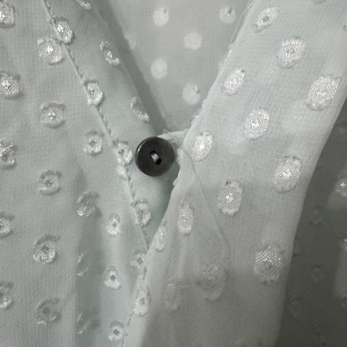 Sisley sheer polka dot blouse, pale green, XS