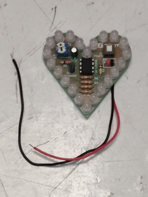 Electronic Heart Kit with Red LEDs HBL-22 new