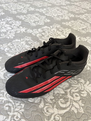Adidas F50 Club FG/MG football shoes size 44 like new, black and red