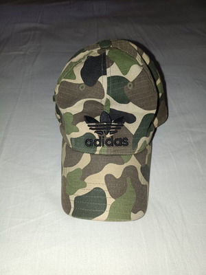 Adidas camo military cap used, black and green