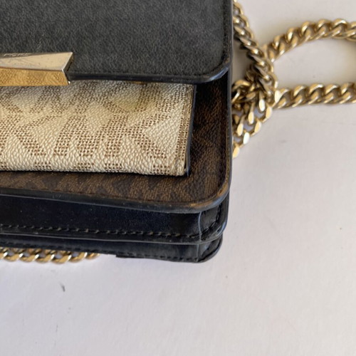 Michael Kors shoulder bag used, brown and black monogram