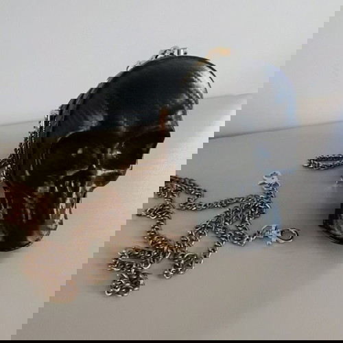 Τσαντάκι χειρός σε σχήμα νεκροκεφαλή σαν καινούργιο, μαύρο