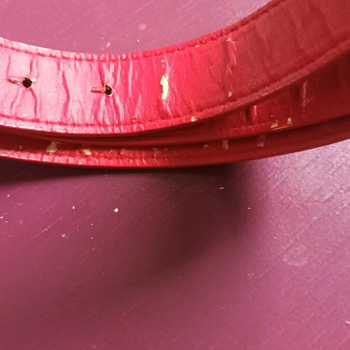Belt with bow used, red, size 105