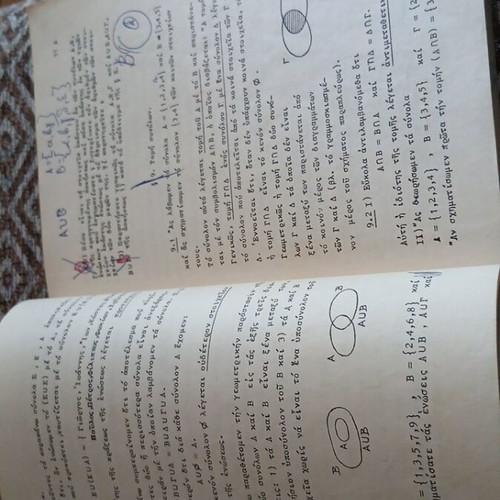 Mathematics A' Gymnasiou 1968 used, historic schoolbook