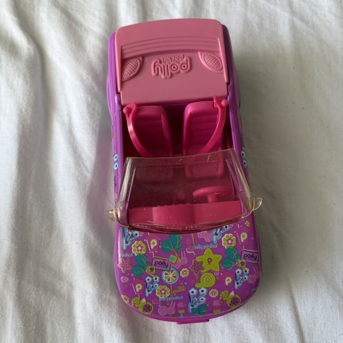 Polly Pocket 2008 pink convertible car toy