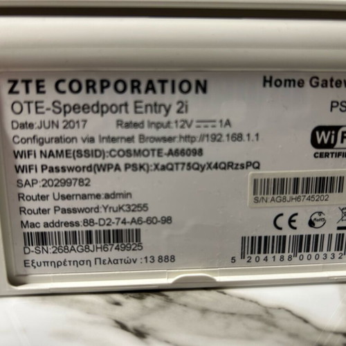 Router ZTE Speedport Entry 2i used in very good condition
