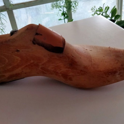 Vintage Wooden Shoelast used, early 20th century, 30cm
