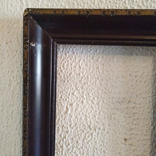 Set of 2 Vintage Wooden Frames, dark brown embossed, no glass