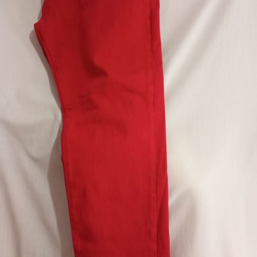 Red elastic denim pants new, size 54