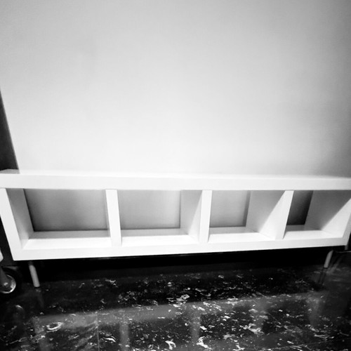 White furniture with aluminum legs like new, custom order