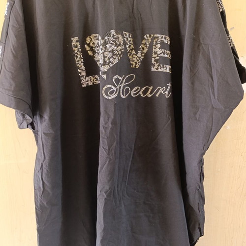 Women's blouse new, black, sizes 2XL-3XL with transparent sleeves