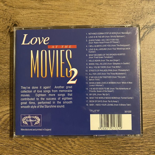 The Starshine Orchestra & Singers Love At The Movies Vol. 2 CD like new, pop