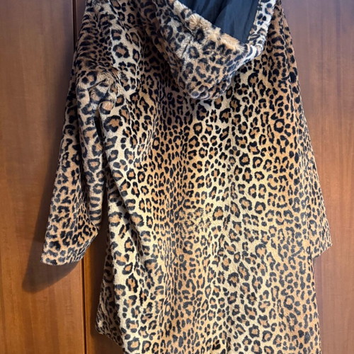 Zara γούνινο παλτό μεταχειρισμένο με τσέπες και κουκούλα μέγεθος M