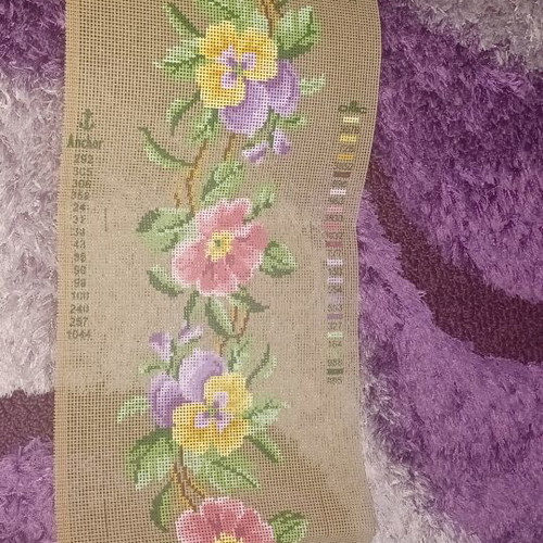 Unstitched Flower Embroidery New