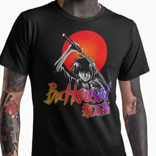 Samurai X Rurouni Kenshin T-shirt used, size S, black