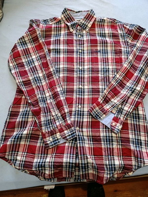 Men's checked Ellesse shirt size L like new, 100% cotton