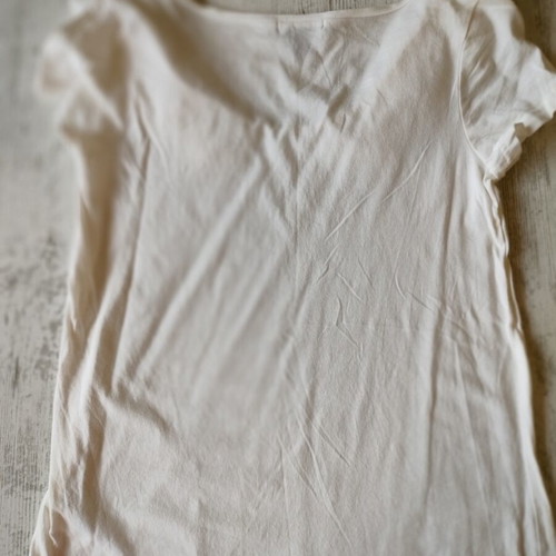 H&M White Blouse with White Flowers like new, 100% Cotton, Size S