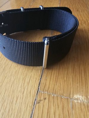 Rochet Black Fabric Watch Strap 22mm New