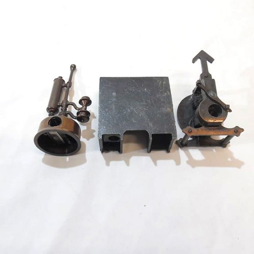 Three metal pencil sharpeners like new from the 1980s