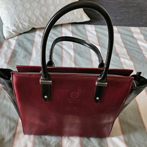 Moretti Milano leather handmade handbag like new
