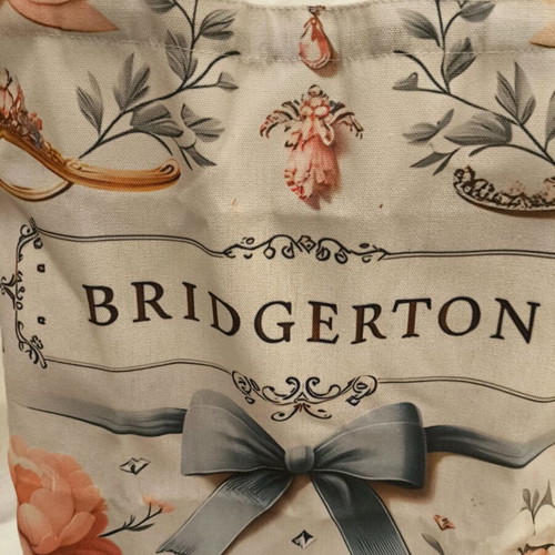 Bridgerton Canvas Shoulder Bag new, beige and pink