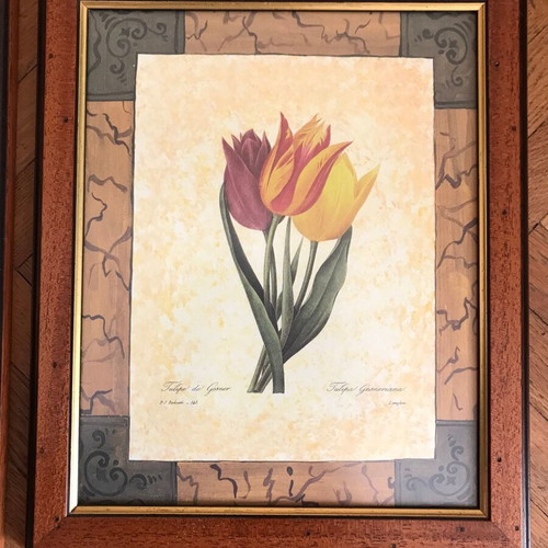 Set of 2 vintage flower frames retro decoration