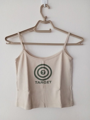 Beige Crop Top with "TARGET" Print like new