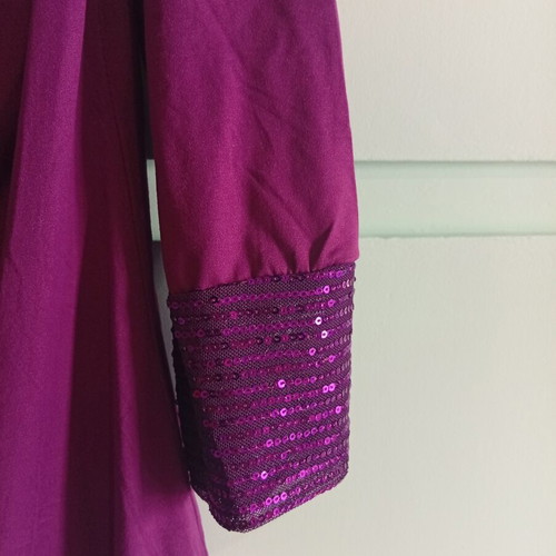 Blouse dress purple with sequins new, size XL