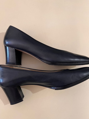 Bally γόβες μεταχειρισμένες, μπλε σκούρο γνήσιο δέρμα, μέγεθος 38.5