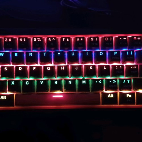 Redragon K617 FIZZ Gaming mechanical keyboard 60% like new with RGB lighting