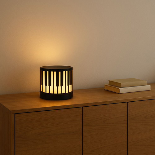 Piano Lamp table lamp new, handmade 3D printed light