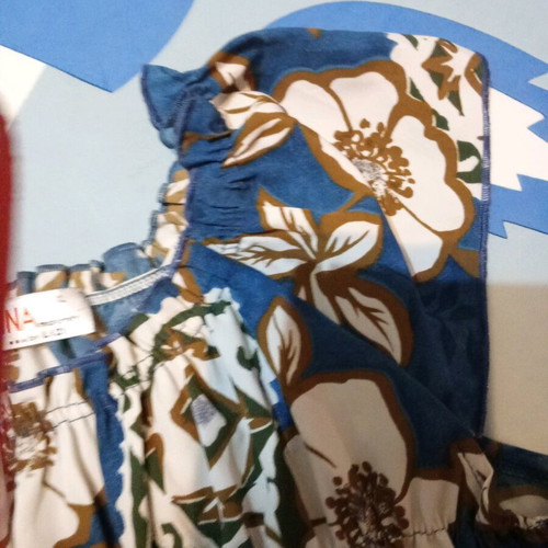 Floral blouse or dress like new, blue, size XL