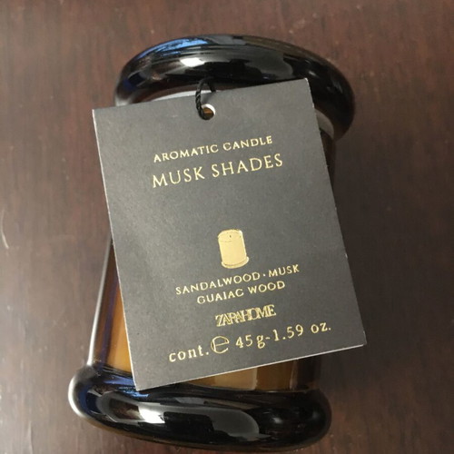 Zara Home luxury mini candle set new, 3 Musk Shades with lid