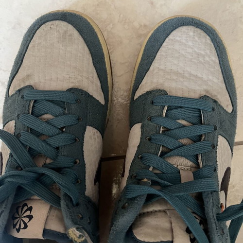 Nike Dunk Low sneakers used, blue and turquoise, size 38