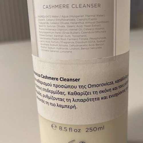 Omorovicza Cashmere Cleanser used facial cleanser 250ml