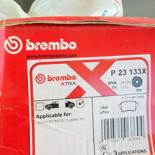 Brembo brake pads p23 133X rear for Alfa Romeo Giulietta new