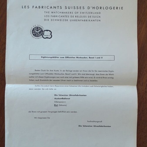 Die automatische Schweizer Uhr book, German technical manual