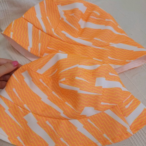 Orange hats new, set of 2 pieces
