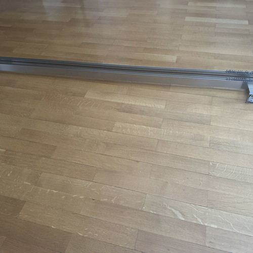 Double inox curtain rail 160 cm like new