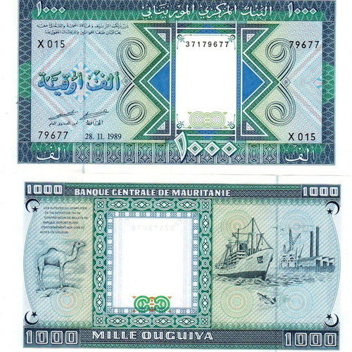 Mauritania 1,000 Ouguiya 1989 new