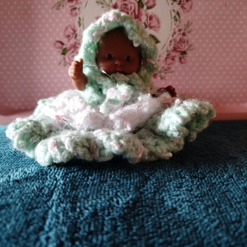 Doll with Handmade Dress and Hat New