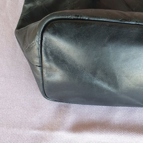 Longchamp shoulder bag used, soft leather, size M, black