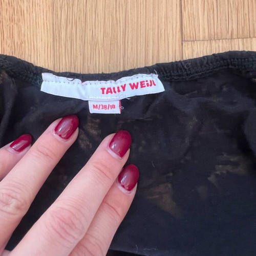 Tally Weijl blouse like new, size M, black with back opening