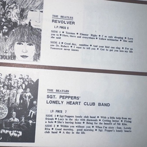 Beatles Minos Matsas Used Official Record Catalog 1970s
