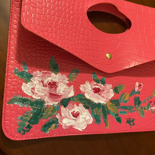 Fuchsia bag hand-painted new for all occasions