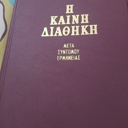 New Testament book like new, Greek edition with commentary
