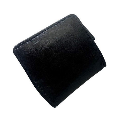 Vintage coin wallet square with button black 8cm new