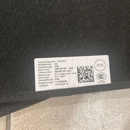 Audi Q3 2022+ Original Floor Mats new